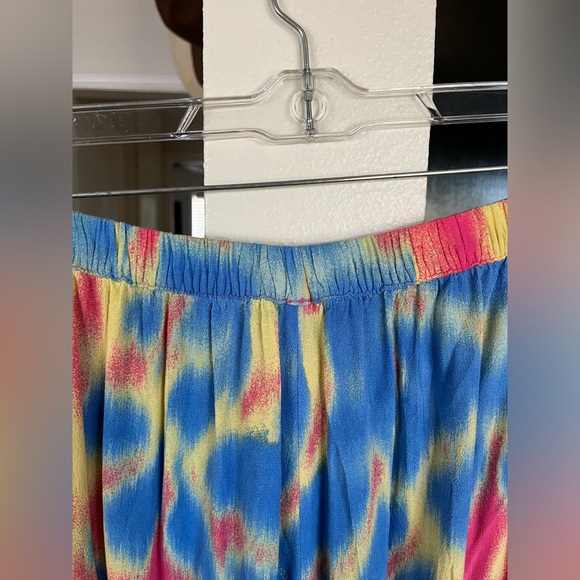 Free People Flowy Pants Medium Pleated Wide Leg W34” Boho Hippie Groovy - Picture 7 of 8